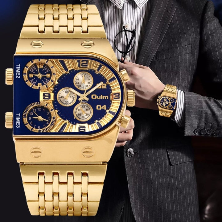 Presente-relógio-masculino-dourado-com-azul