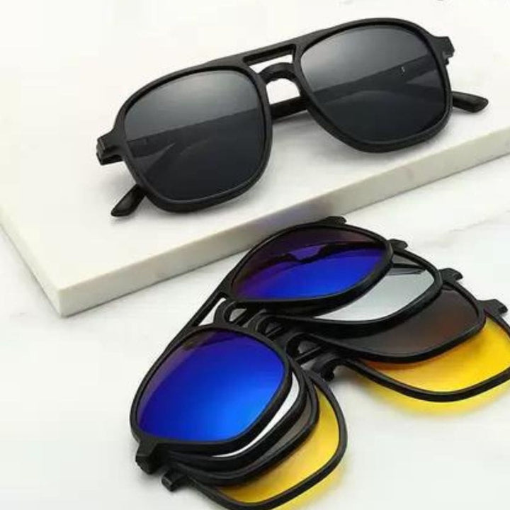 óculos-de-sol-aviador-seis- lentes-polarizadas